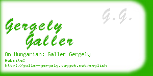 gergely galler business card